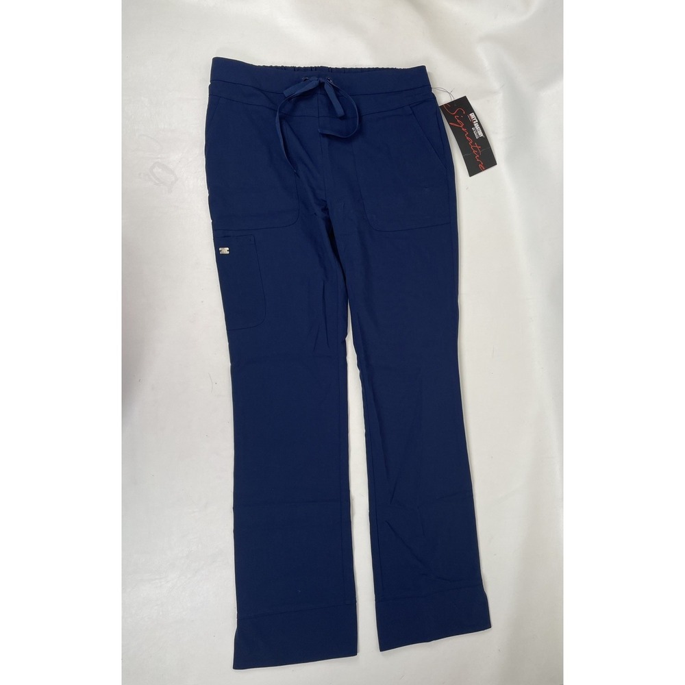 Greys Anatomy Barco 3PKT Cargo Low Rise Straight Scrub Pants INDIGO Women XS NWT